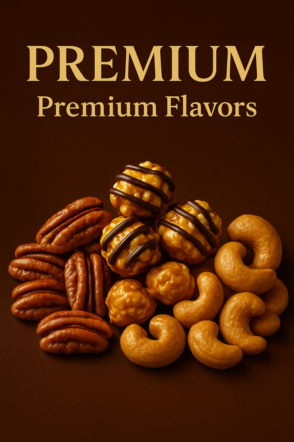 Premium Gourmet Popcorn – Caramel Cashew, Caramel Pecan & More