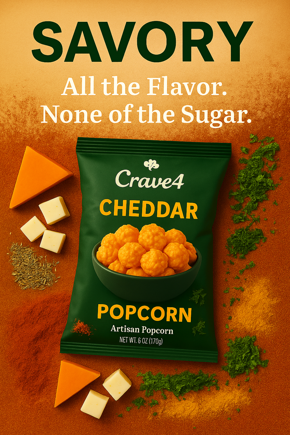 🧀Savory Gourmet Popcorn – Cheddar, Butter & BBQ Classics