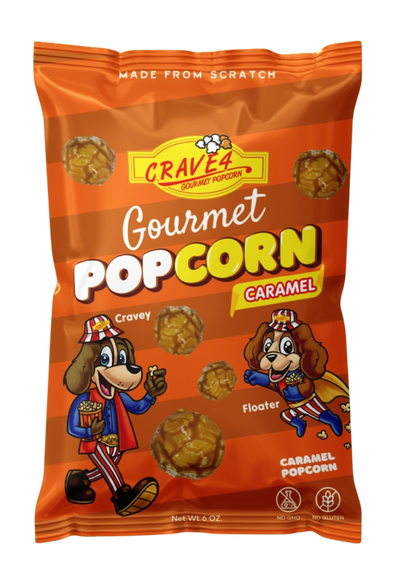 Caramel popcorn bag