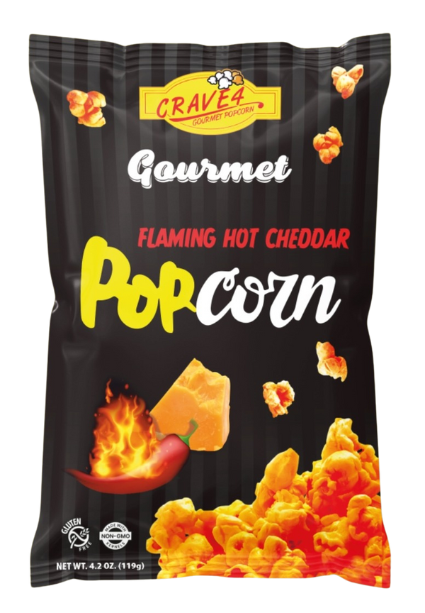 Flaming Hot Cheddar Popcorn Bag