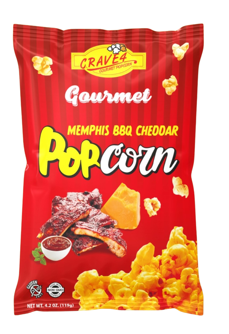 Memphis BBQ Cheddar Popcorn bag