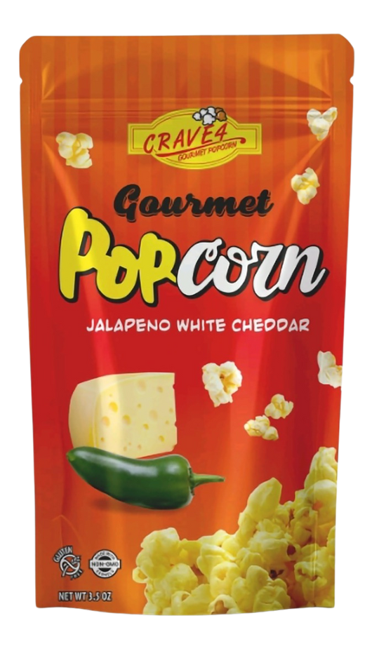 Crave4 Gourmet Popcorn Jalapeno White Cheddar Popcorn Bag – Memphis TN – Ships Nationwide